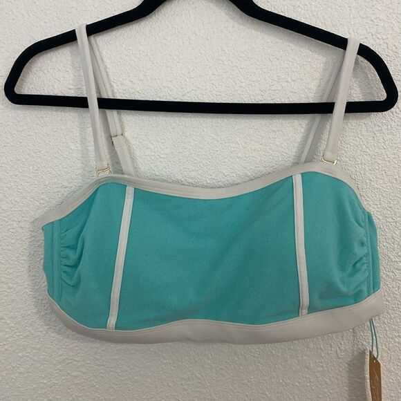 NWT- Kona Sol- blue and white terry cloth bikini- Size 1X (16-18) - Picture 8 of 16